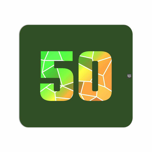50 Number Mousepad (Olive Green)