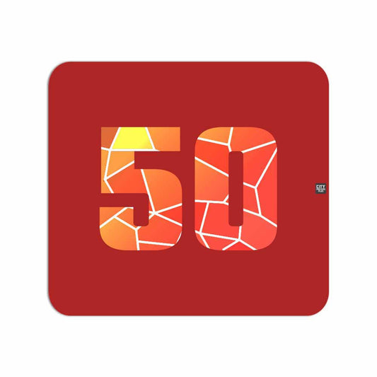 50 Number Mousepad (Red)