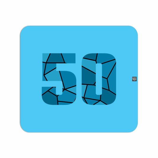 50 Number Mousepad (Sky Blue)
