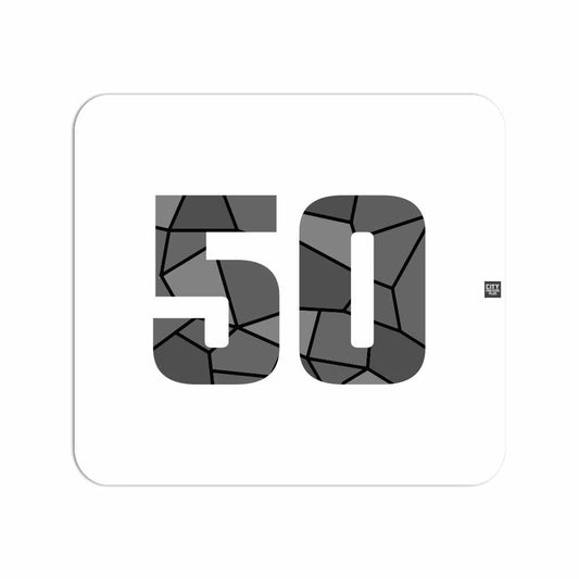 50 Number Mousepad (White)