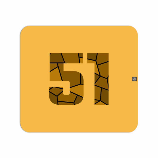 51 Number Mousepad (Golden Yellow)