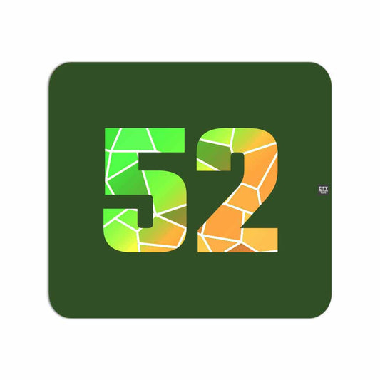 52 Number Mousepad (Olive Green)