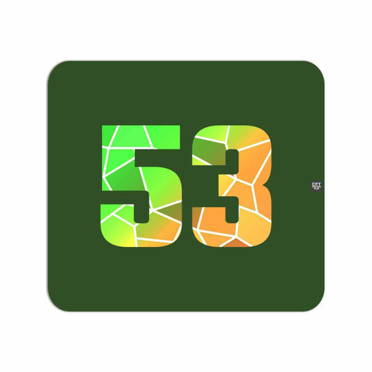 53 Number Mousepad (Olive Green)