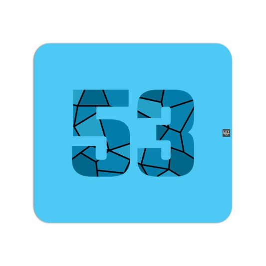 53 Number Mousepad (Sky Blue)