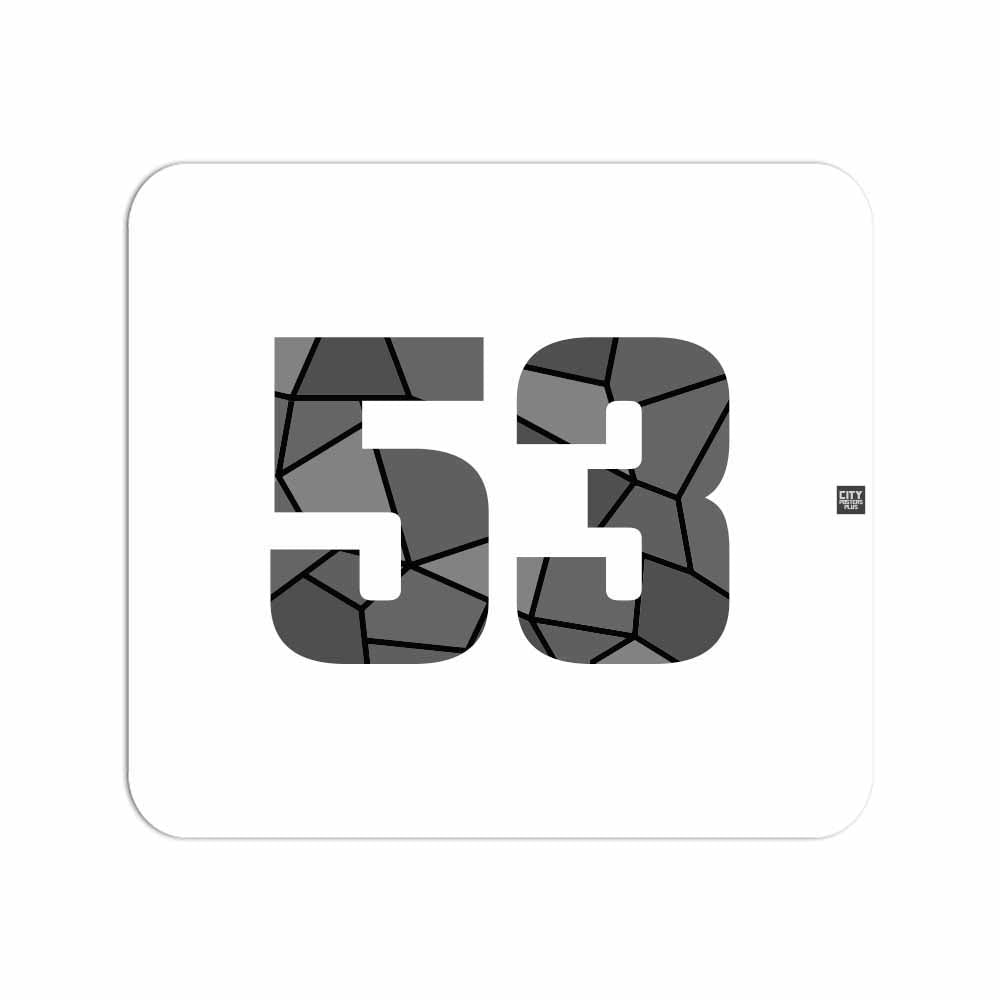 53 Number Mouse pad (White)