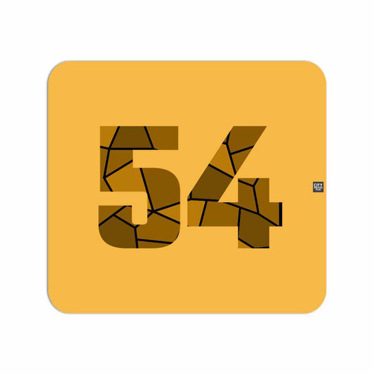 54 Number Mousepad (Golden Yellow)