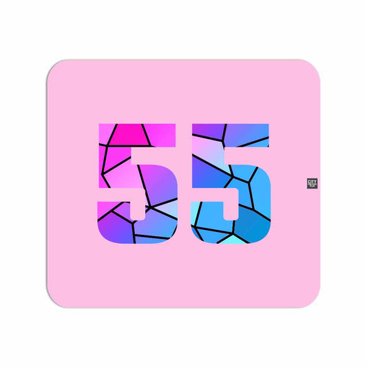 55 Number Mousepad (Light Pink)