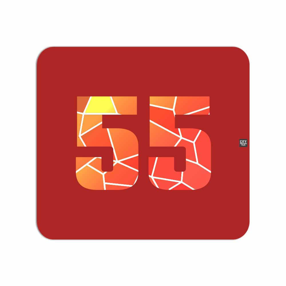 55 Number Mouse pad (Red)