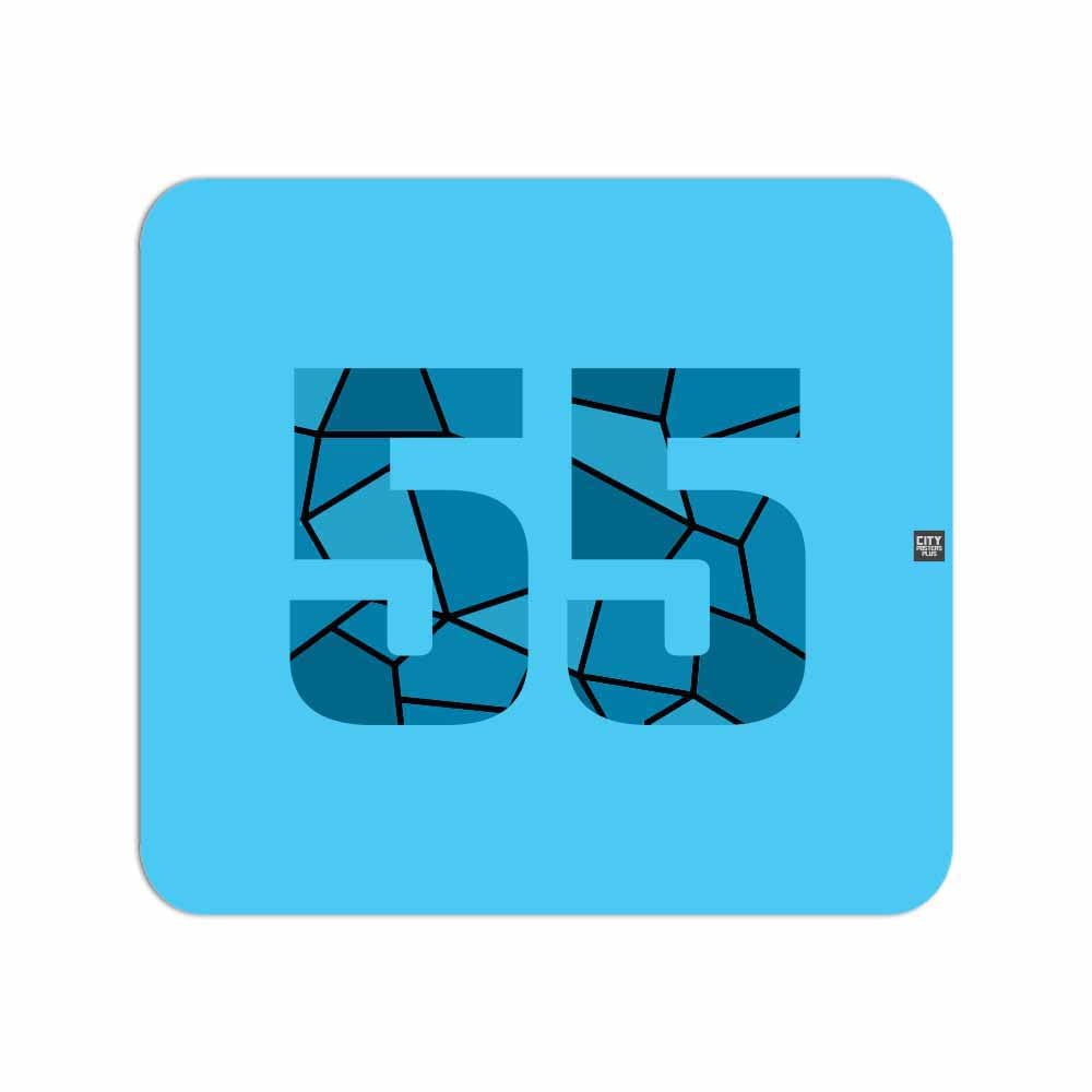 55 Number Mousepad (Sky Blue)