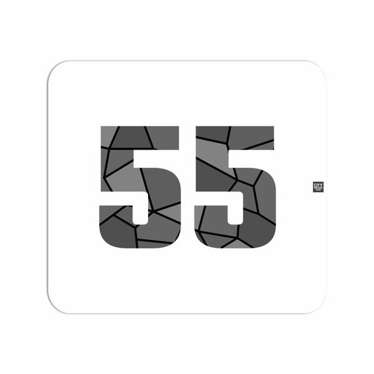 55 Number Mousepad (White)