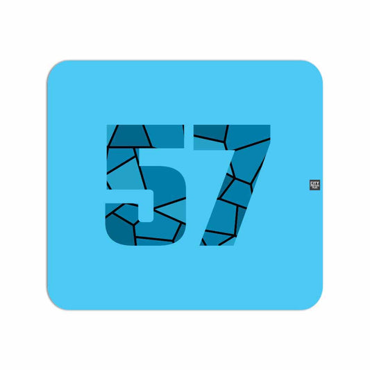 57 Number Mousepad (Sky Blue)