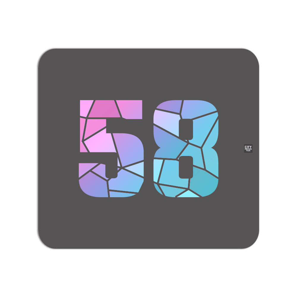 58 Number Mousepad (Charcoal Grey)