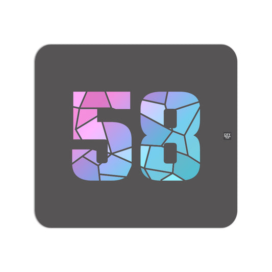 58 Number Mousepad (Charcoal Grey)