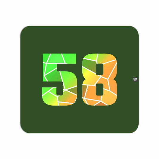 58 Number Mousepad (Olive Green)