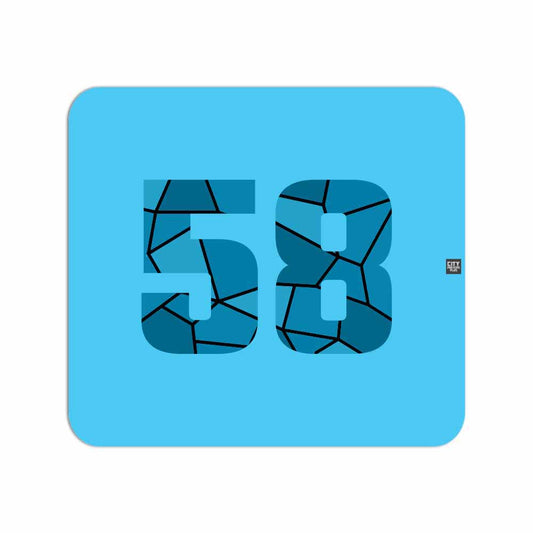 58 Number Mousepad (Sky Blue)