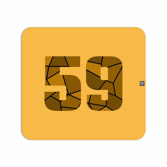 59 Number Mousepad (Golden Yellow)