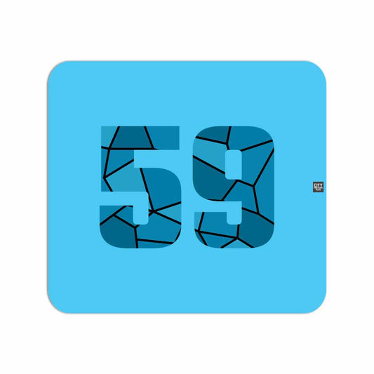 59 Number Mousepad (Sky Blue)