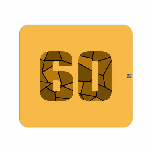 60 Number Mousepad (Golden Yellow)