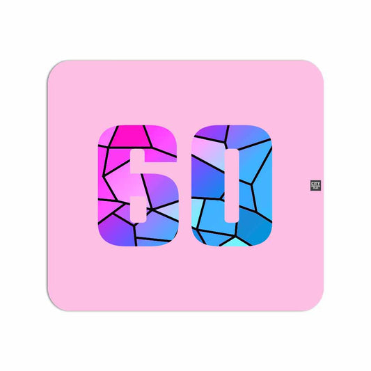 60 Number Mousepad (Light Pink)