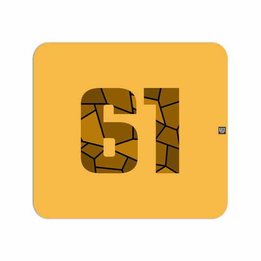 61 Number Mousepad (Golden Yellow)