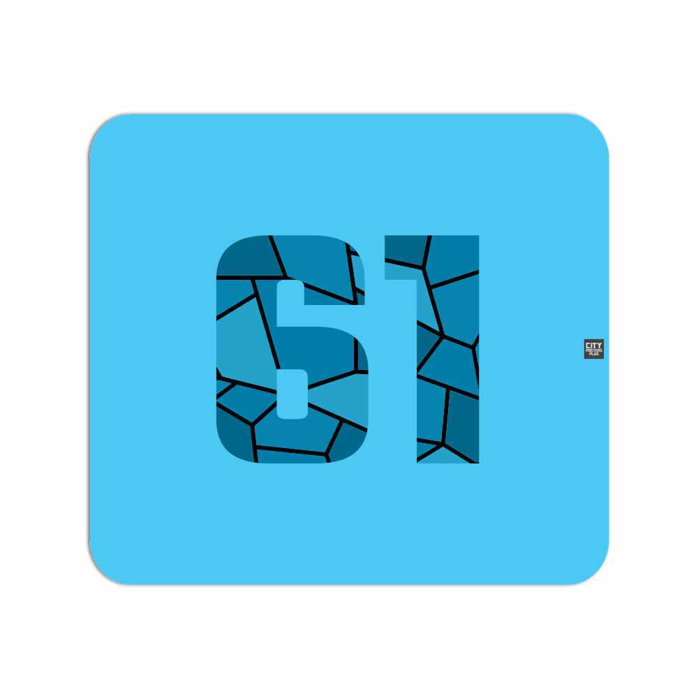 61 Number Mousepad (Sky Blue)
