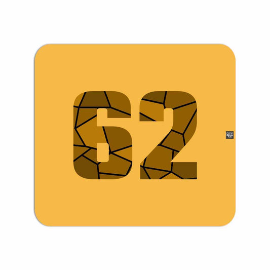 62 Number Mousepad (Golden Yellow)