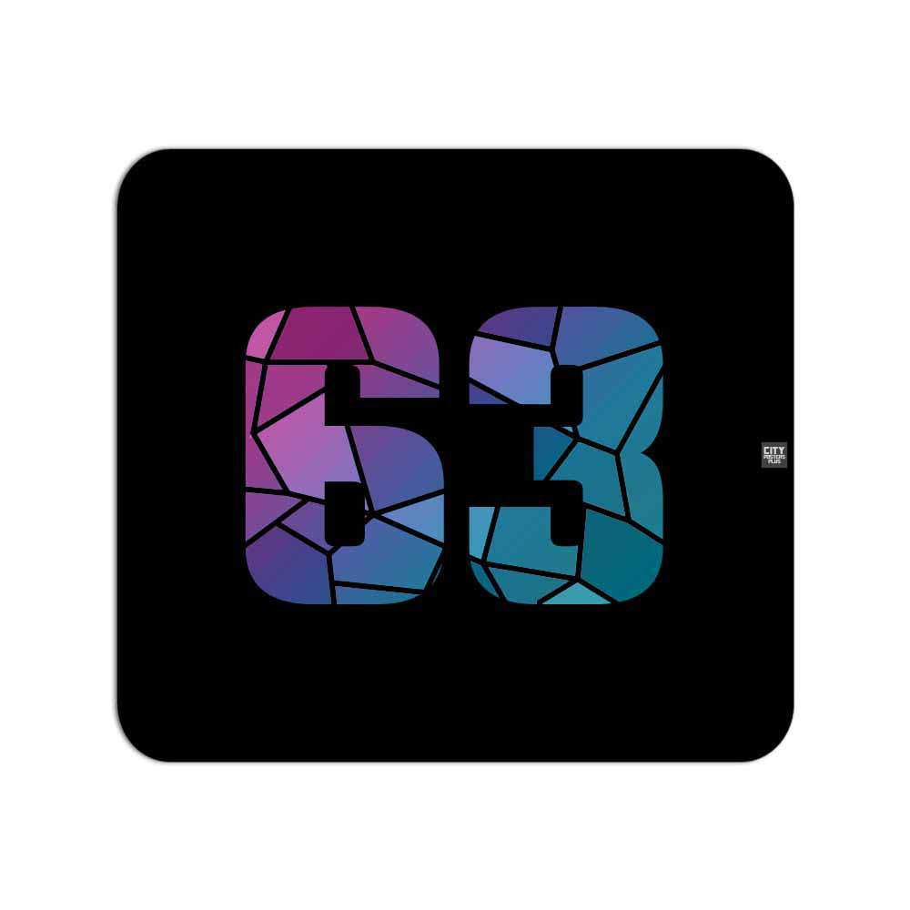 63 Number Mouse pad (Black)