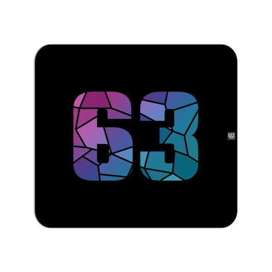63 Number Mousepad (Black)