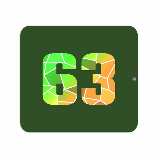 63 Number Mousepad (Olive Green)