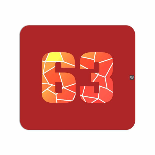 63 Number Mousepad (Red)