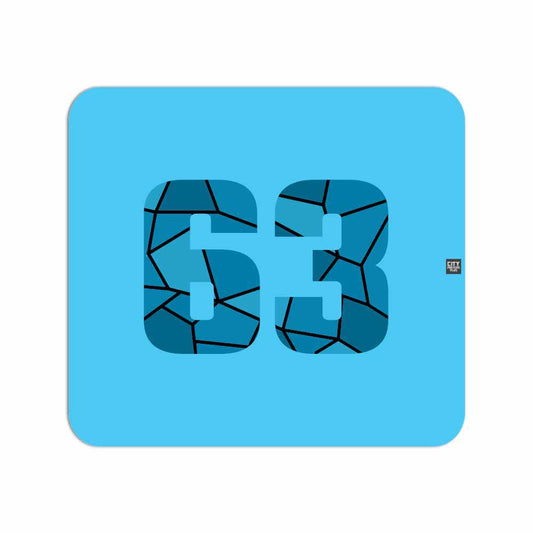 63 Number Mousepad (Sky Blue)