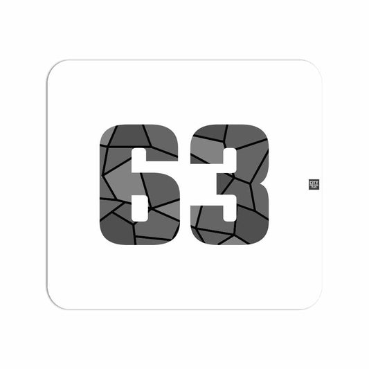 63 Number Mousepad (White)