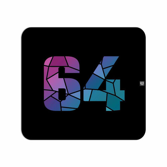 64 Number Mousepad (Black)