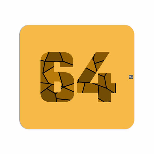 64 Number Mousepad (Golden Yellow)