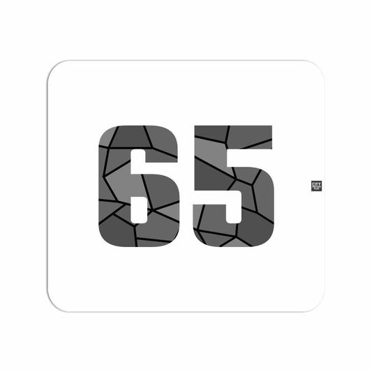 65 Number Mousepad (White)