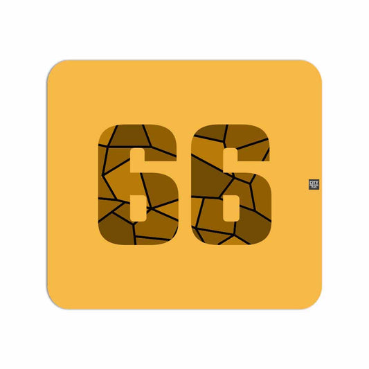 66 Number Mousepad (Golden Yellow)