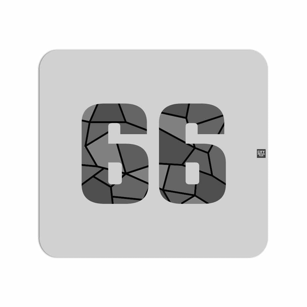 66 Number Mouse pad (Melange Grey)