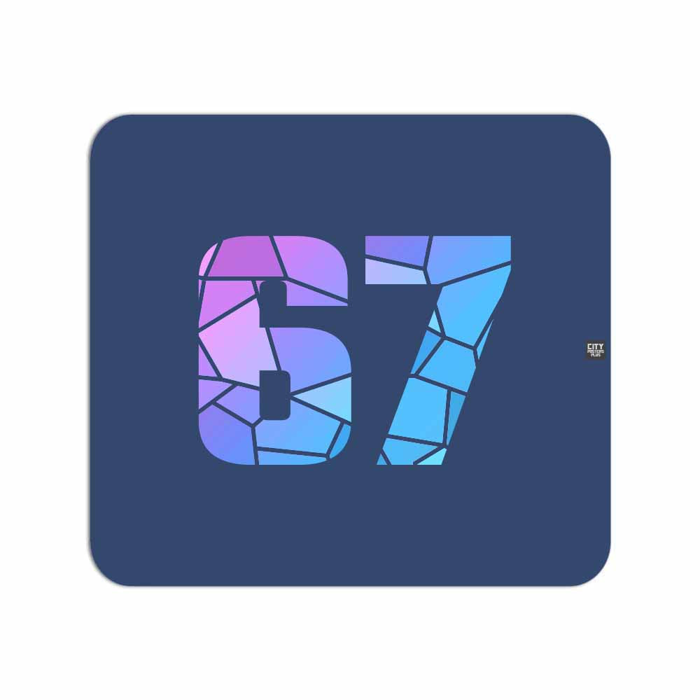 67 Number Mousepad (Navy Blue)