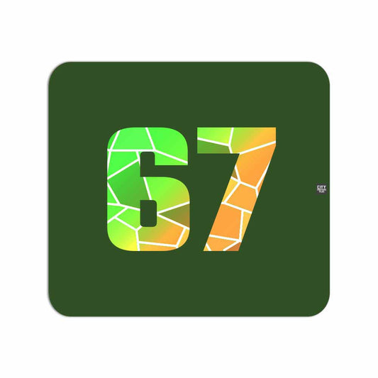 67 Number Mousepad (Olive Green)