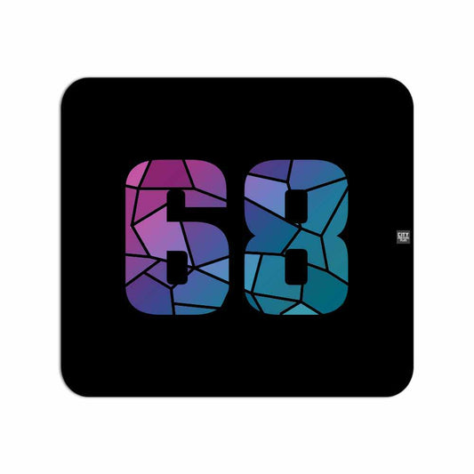 68 Number Mousepad (Black)