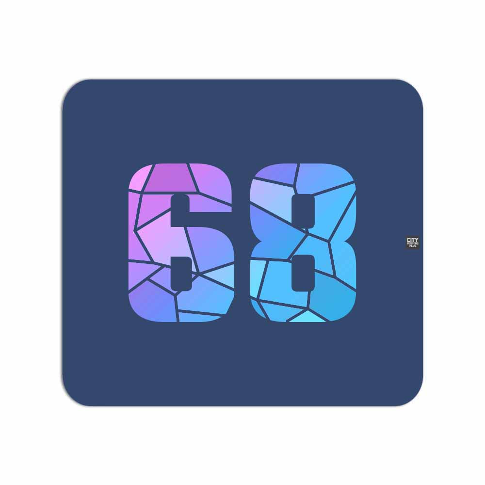 68 Number Mousepad (Navy Blue)