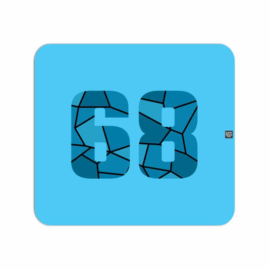68 Number Mousepad (Sky Blue)