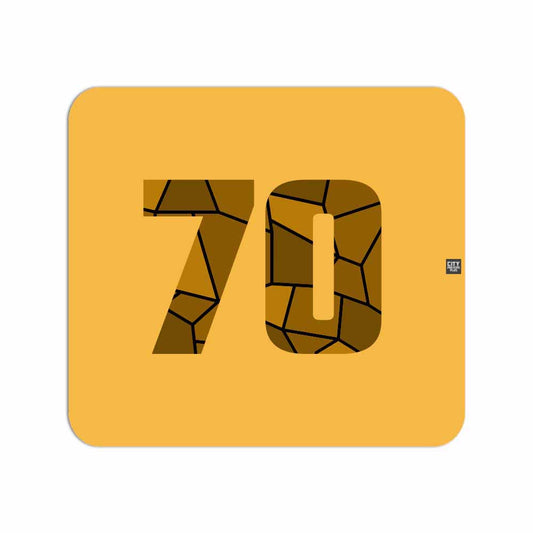 70 Number Mousepad (Golden Yellow)