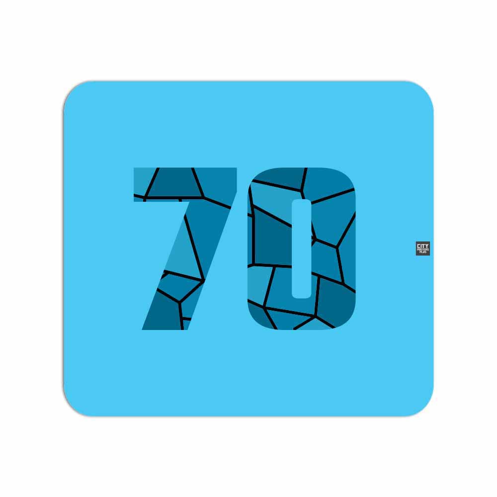 70 Number Mouse pad (Sky Blue)