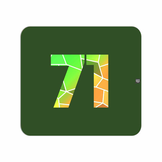 71 Number Mousepad (Olive Green)