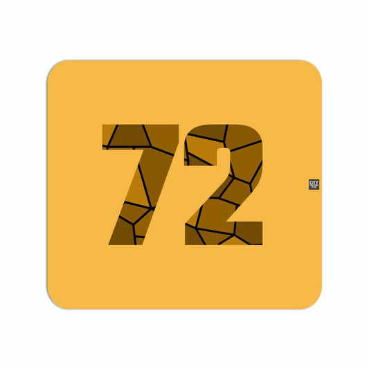 72 Number Mousepad (Golden Yellow)