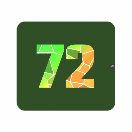 72 Number Mousepad (Olive Green)