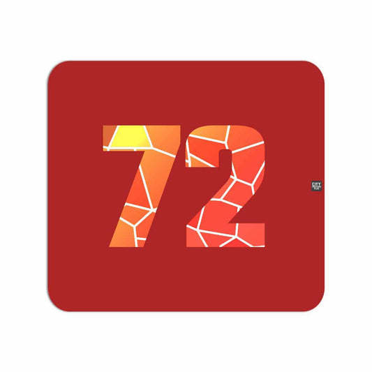 72 Number Mousepad (Red)
