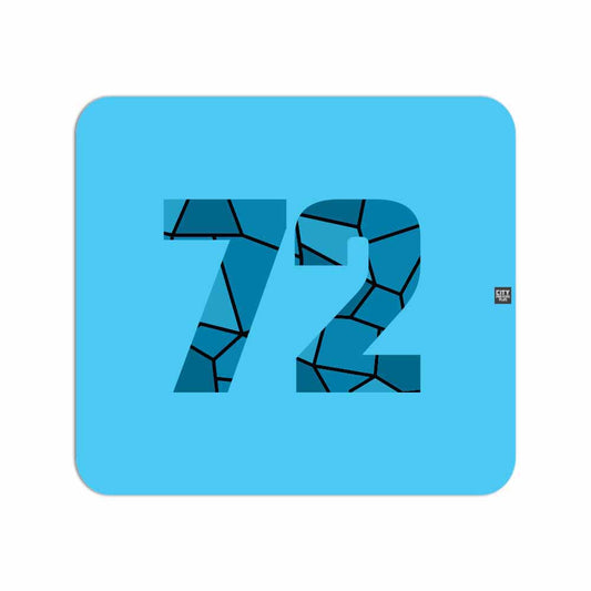 72 Number Mousepad (Sky Blue)
