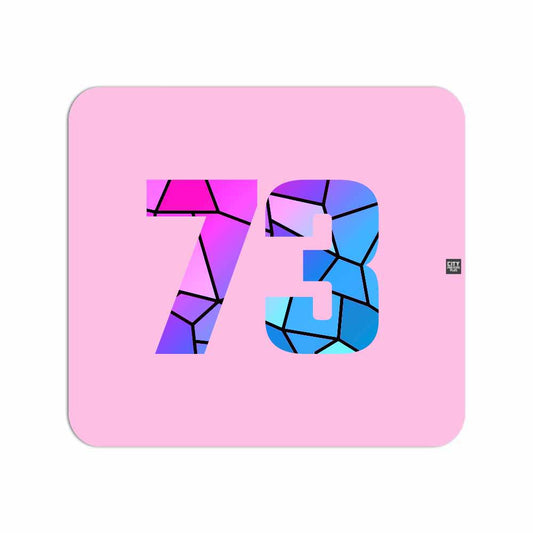 73 Number Mousepad (Light Pink)